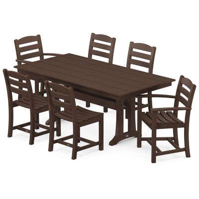 La Casa Café Outdoor 7-Piece Farmhouse Dining Set