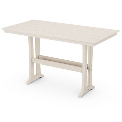 Farmhouse Trestle Outdoor Bar Table