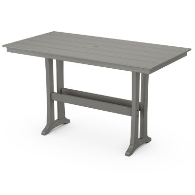 Farmhouse Trestle Outdoor Bar Table