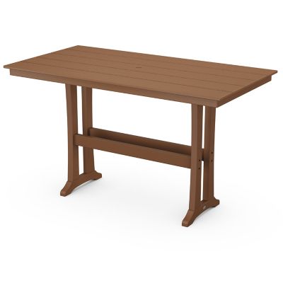 Farmhouse Trestle Outdoor Bar Table