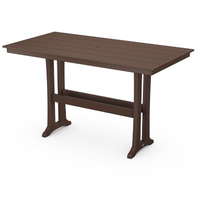 Farmhouse Trestle Outdoor Bar Table