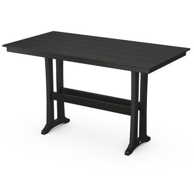 Farmhouse Trestle Outdoor Bar Table