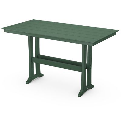 Farmhouse Trestle Outdoor Bar Table