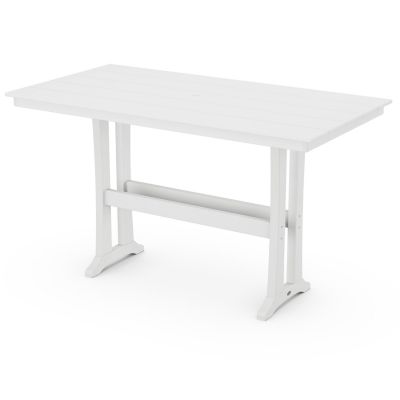 Farmhouse Trestle Outdoor Bar Table
