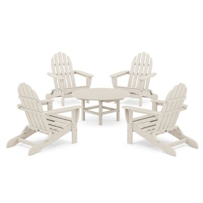 Classic Folding Adirondack 5-Piece Outdoor Conversation Group