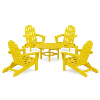 Classic Folding Adirondack 5-Piece Outdoor Conversation Group
