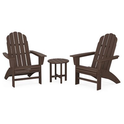 Vineyard Outdoor 3 Piece Curveback Adirondack Set