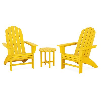 Vineyard Outdoor 3 Piece Curveback Adirondack Set