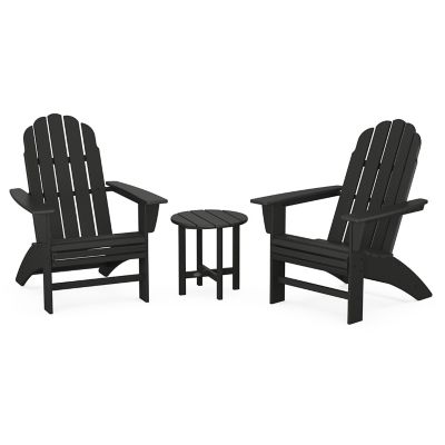 Vineyard Outdoor 3 Piece Curveback Adirondack Set