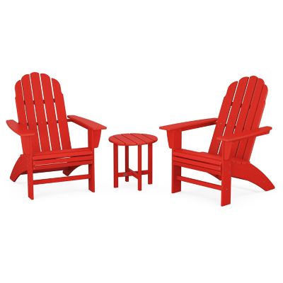 Vineyard Outdoor 3 Piece Curveback Adirondack Set