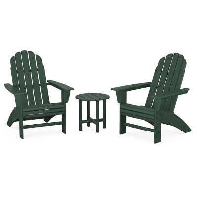Vineyard Outdoor 3 Piece Curveback Adirondack Set