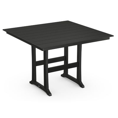 Farmhouse Trestle Outdoor Bar Table