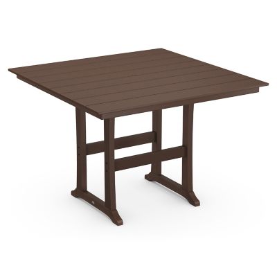 Farmhouse Trestle Outdoor Bar Table