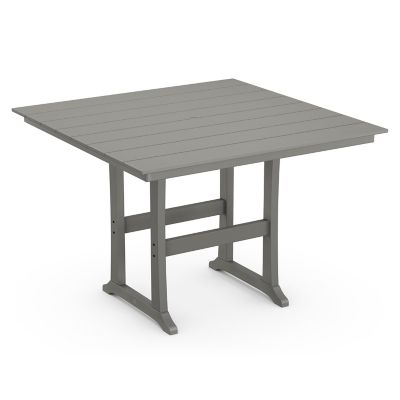Farmhouse Trestle Outdoor Bar Table