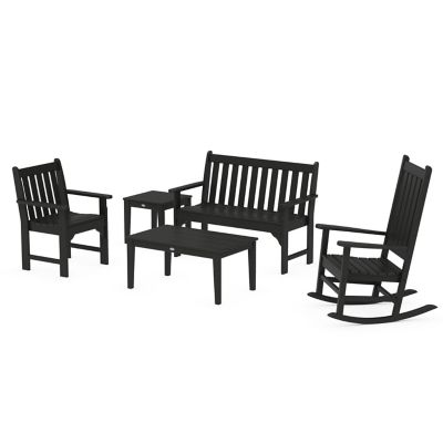 Vineyard Outdoor 5 Piece Bench & Rocking Chair Set