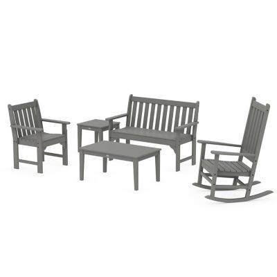 Vineyard Outdoor 5 Piece Bench & Rocking Chair Set