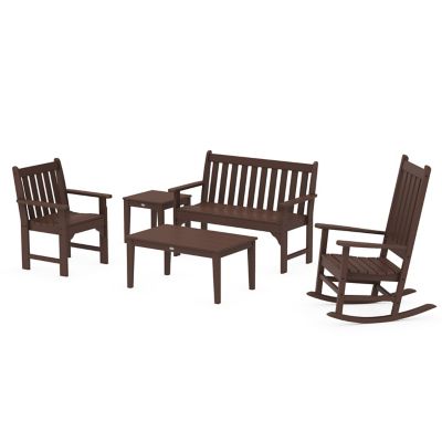 Vineyard Outdoor 5 Piece Bench & Rocking Chair Set