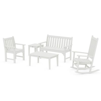Vineyard Outdoor 5 Piece Bench & Rocking Chair Set