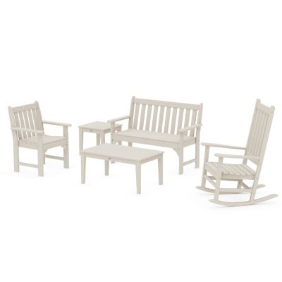 Vineyard Outdoor 5 Piece Bench & Rocking Chair Set