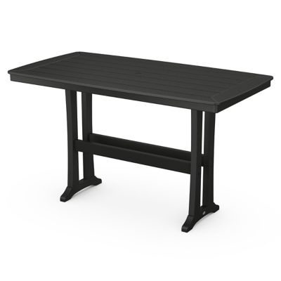 Nautical Trestle Outdoor Rectangular Bar Table