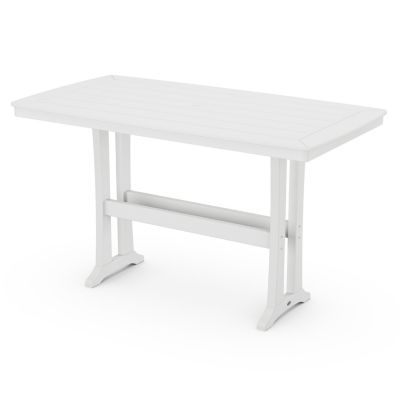 Nautical Trestle Outdoor Rectangular Bar Table