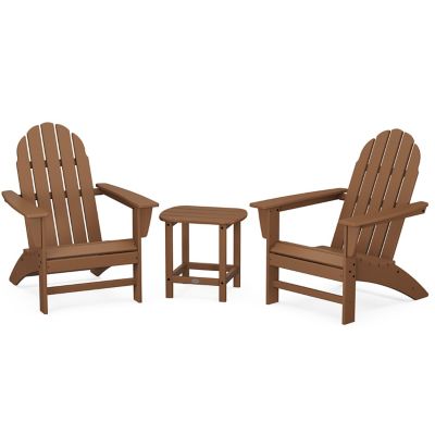 Vineyard Outdoor 3-Piece Adirondack Set with South Beach 18" Side Table