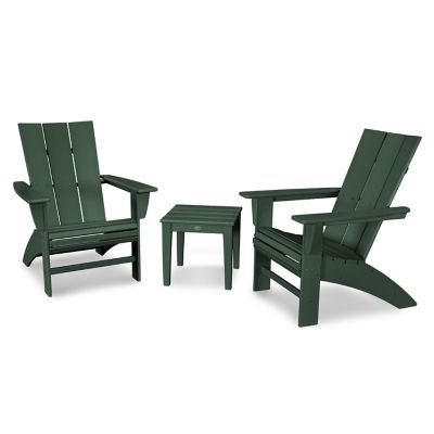 Modern Outdoor 3 Piece Curveback  Adirondack Set