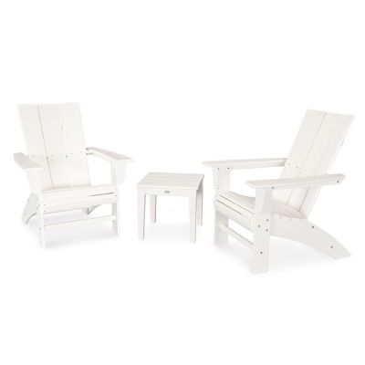 Modern Outdoor 3 Piece Curveback  Adirondack Set