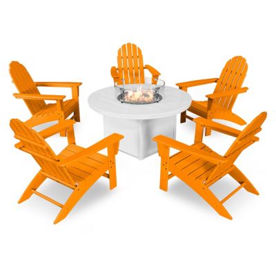 Vineyard Adirondack 6-Piece Outdoor Chat Set with Fire Pit Table