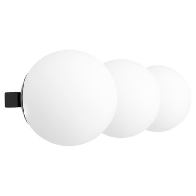Shown in Matte Black finish, 3 Light, Side view, unlit