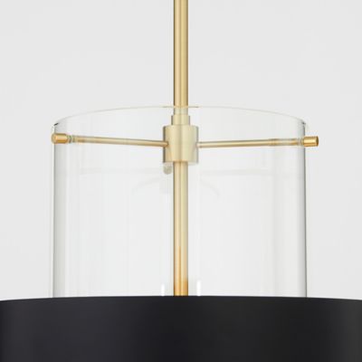 Shown in Matte Black with Aged Brass finish, Large size, unlit