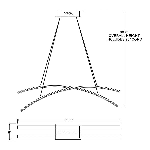 Fanfare LED Linear Suspension