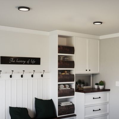 Shown in Earth Black finish, Small size, lit