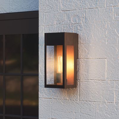 Shown in Matte Black finish, Small size, in use, Detail view, lit