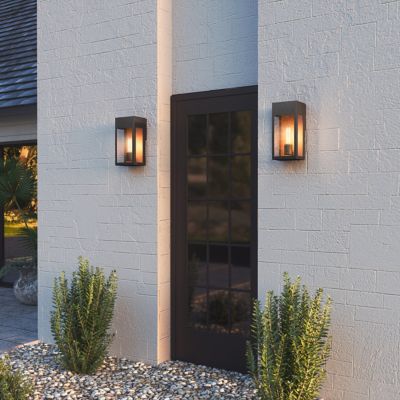 Shown in Matte Black finish, Small size, in use, lit
