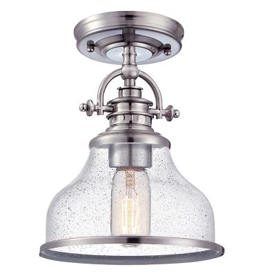 Grant Semi Flushmount (Brushed Nickel|Small) - OPEN BOX