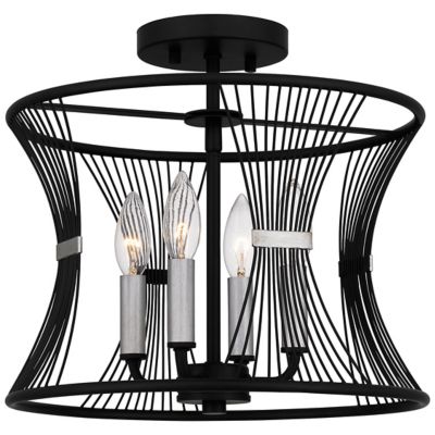 Leiland Semi-Flush Mount (Matte Black) - OPEN BOX
