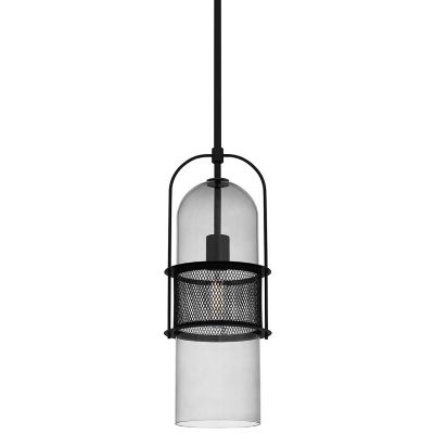 Soffer Mini Pendant (Matte Black with Smoked Glass)-OPEN BOX