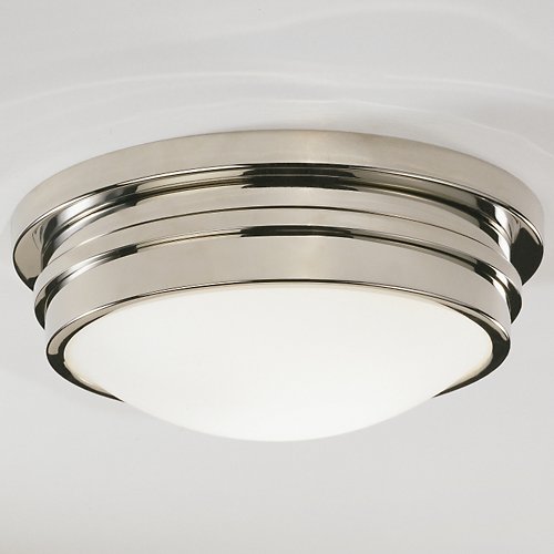 Roderick 10 In Flush Mount (White Frosted/Nickel/S)-OPEN BOX