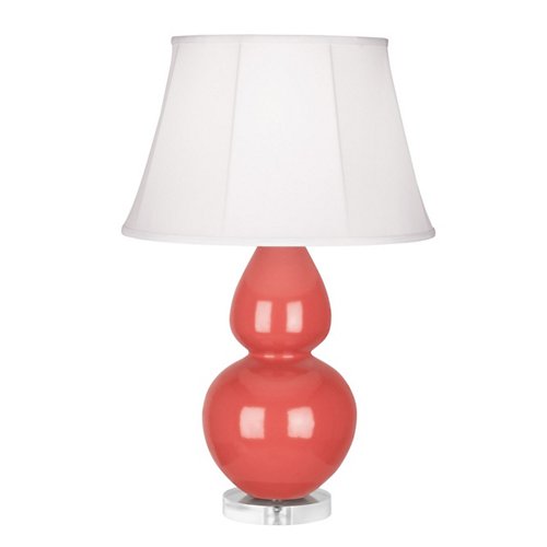 Double Gourd Table Lamp (Lucite/Melon/Ivory)-OPEN BOX RETURN