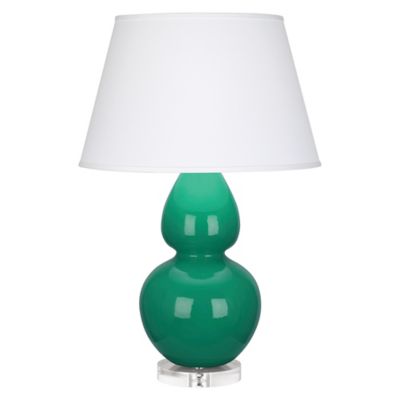 Double Gourd Table Lamp(Lucite/Emerald Green/Pearl)-OPEN BOX