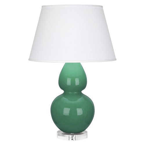 Double Gourd Table Lamp(Lucite/Emerald Green/Pearl)-OPEN BOX