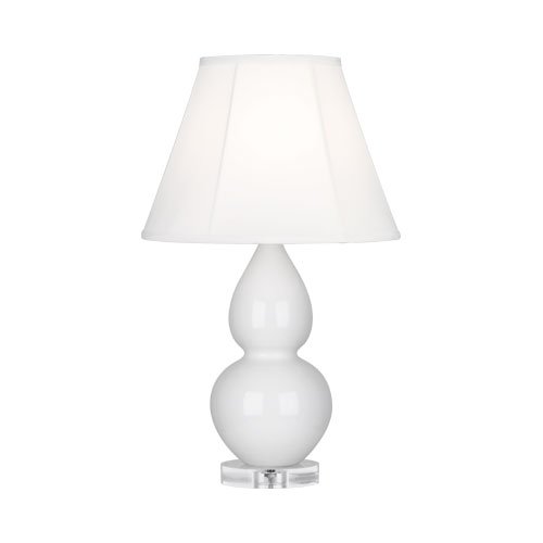Double Gourd Accent Table Lamp (Lily/Pearl Dupioni)-OPEN BOX