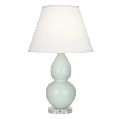 Double Gourd Table Lamp(Celadon|Pearl Fabric Shade)-OPEN BOX