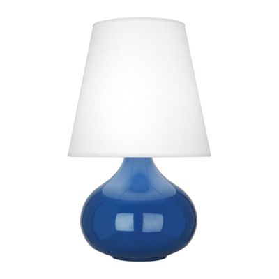 June Accent Lamp (Blue Glazed Ceramic|Oyster Shade)-OPEN BOX