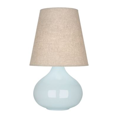 June Accent Lamp (Baby Blue Glazed|Buff Linen) - OPEN BOX