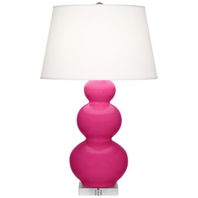 Triple Gourd Table Lamp (Razzle Rose) - OPEN BOX