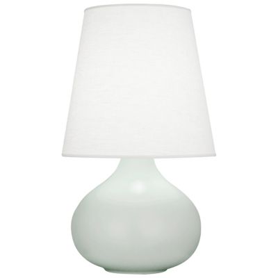 June Accent Lamp (Matte Celadon|Oyster Linen Shade)-OPEN BOX