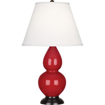 Double Gourd Accent Table Lamp (Ruby Red|Bronze) - OPEN BOX