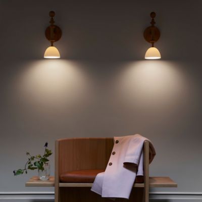 Shown in White Oak finish, in use
